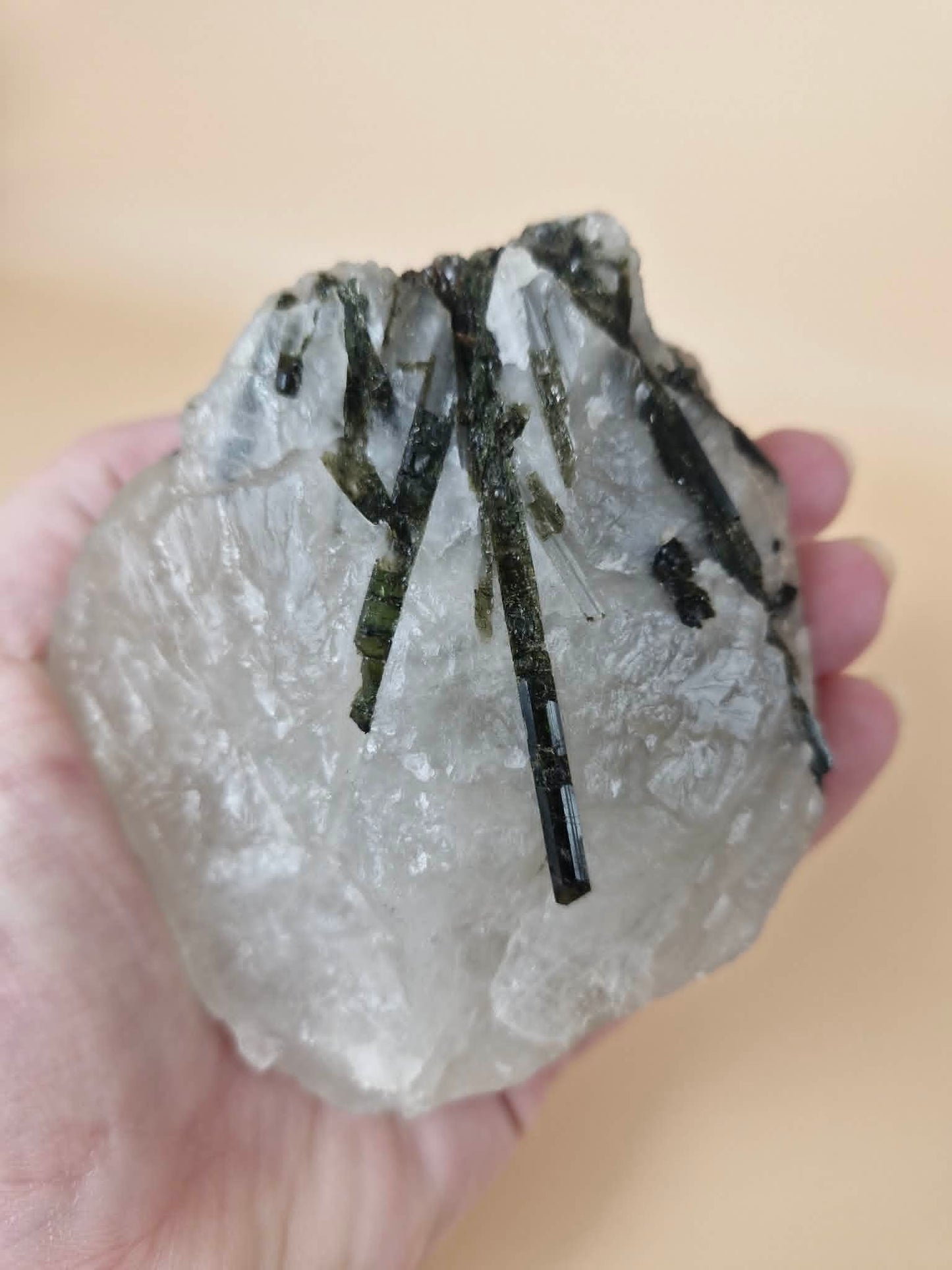Quartz with Green Tourmaline Freeform