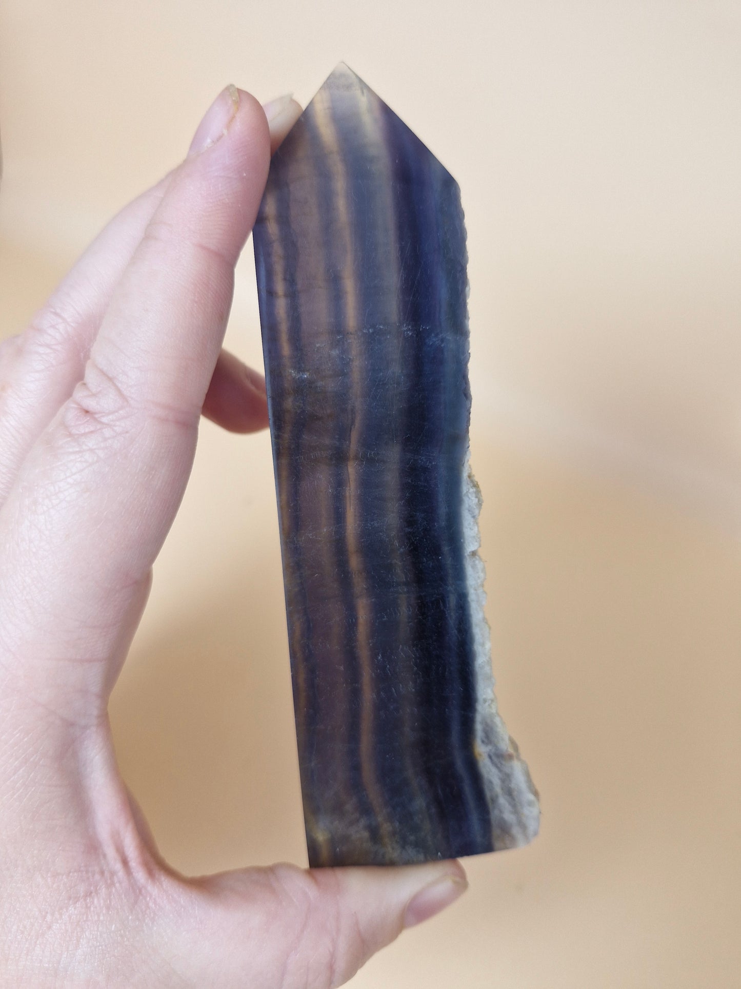 Blue Banded Fluorite Tower (code F4)