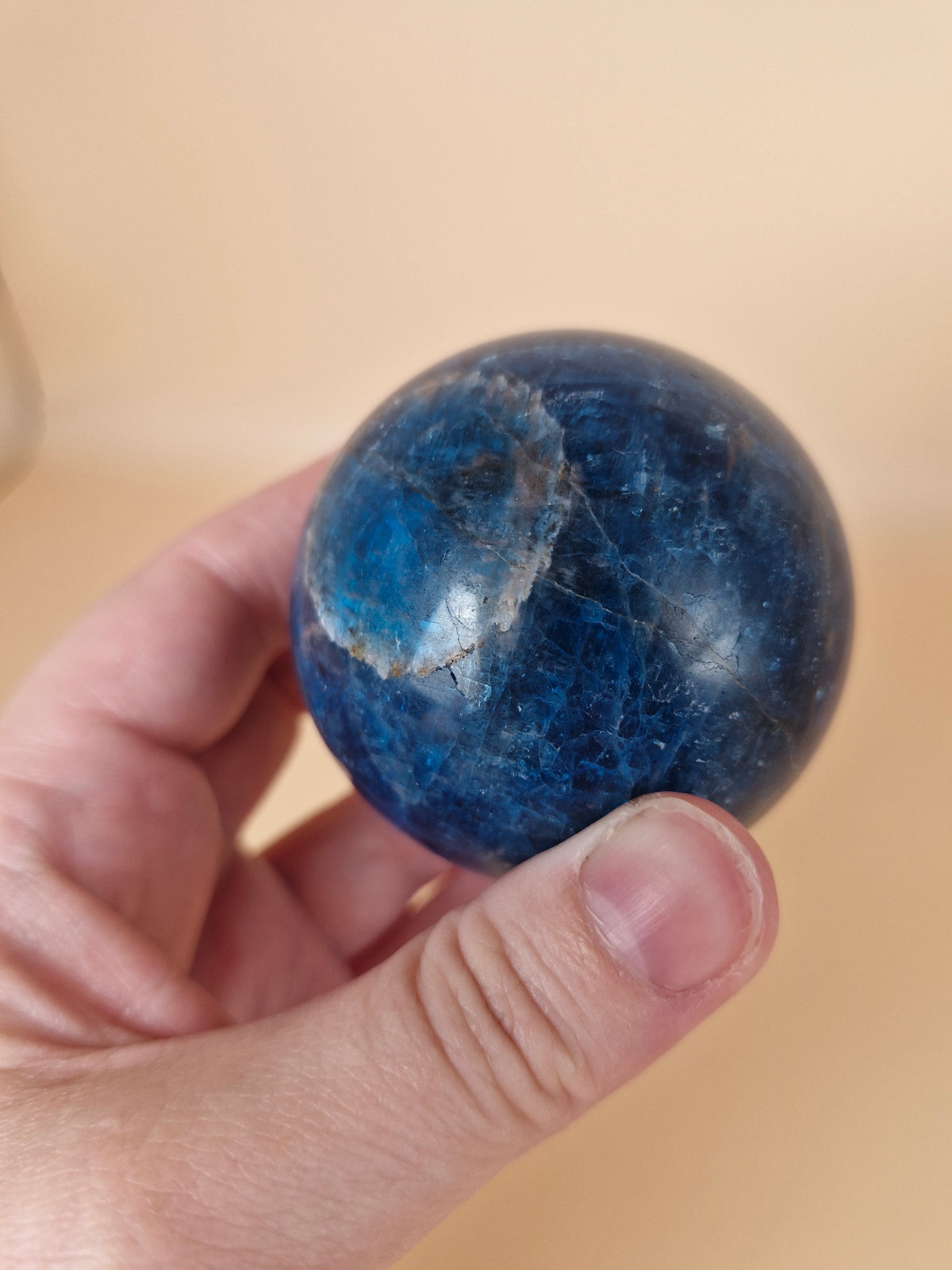 Blue Apatite Sphere