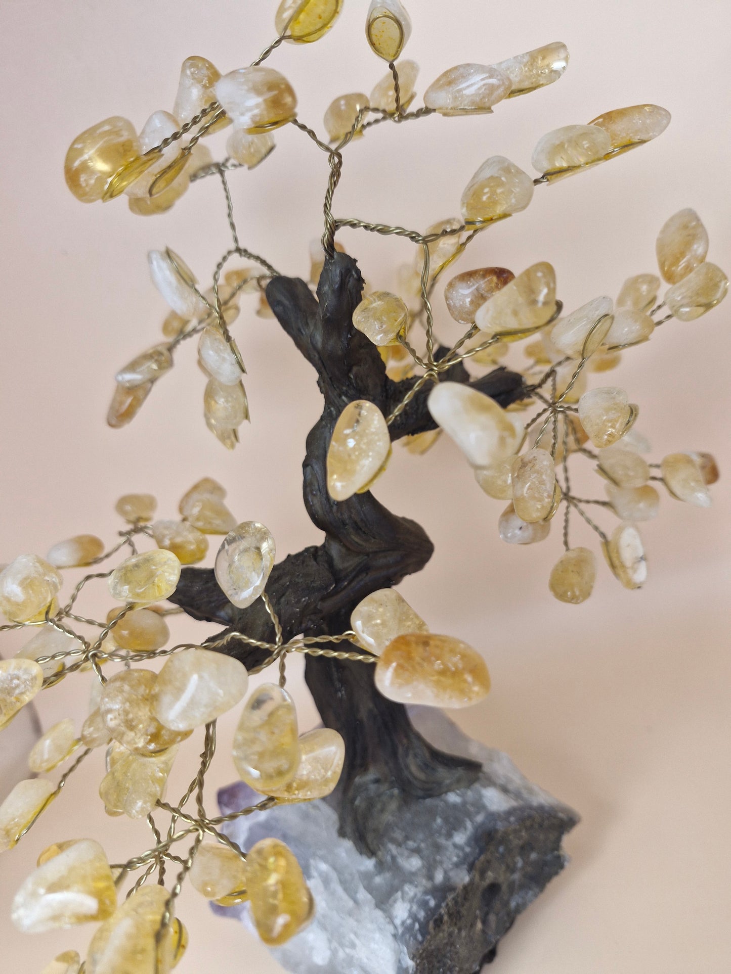 Citrine Tree with Amethyst Base - 1.4kg
