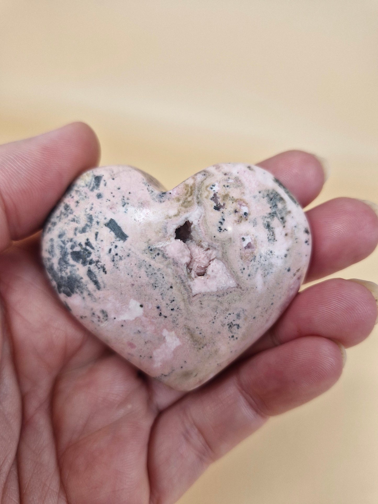 Peruvian Rhodonite Heart (code R1)
