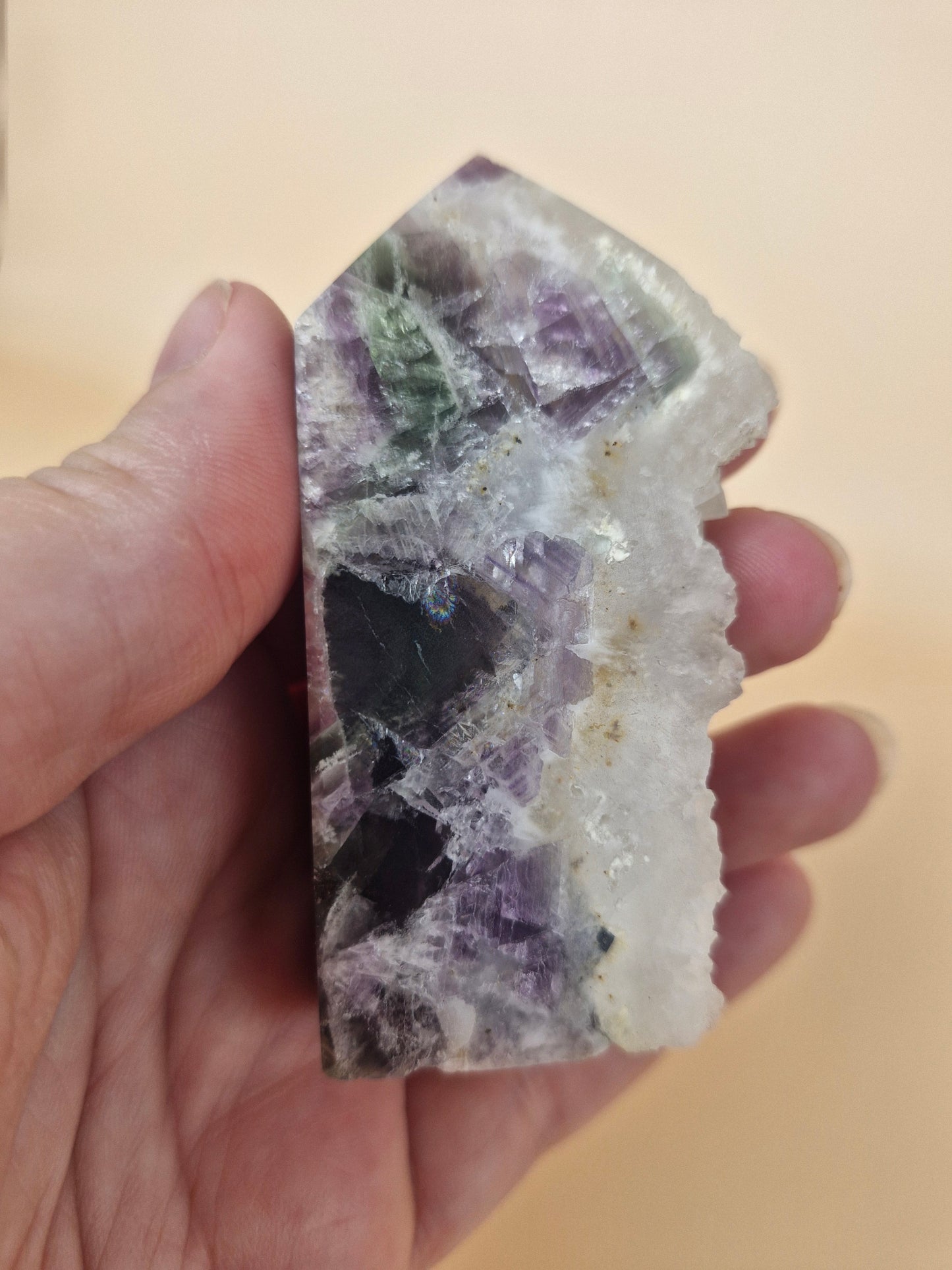 Fluorite with Quartz Tower
