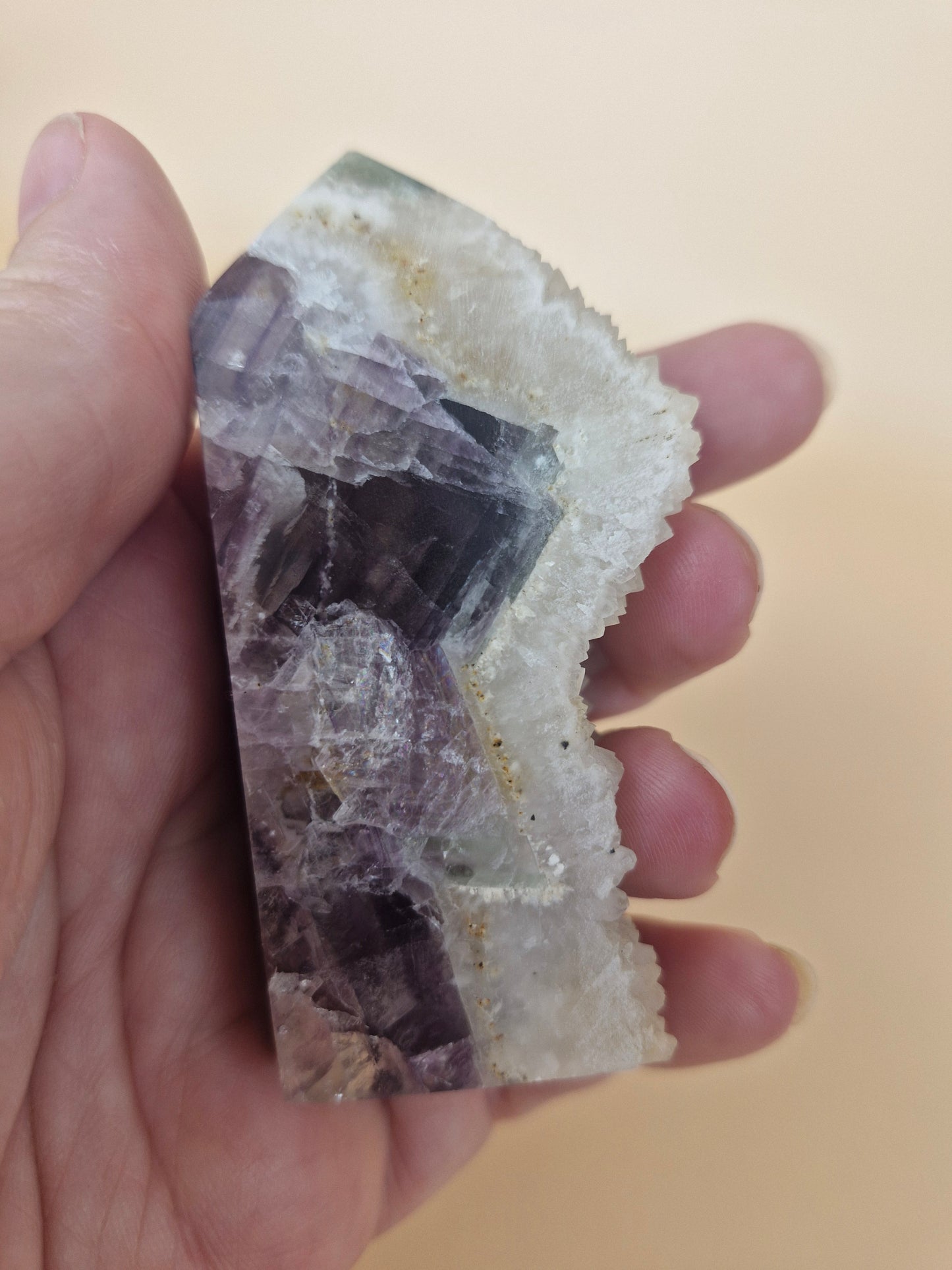 Fluorite with Quartz Tower