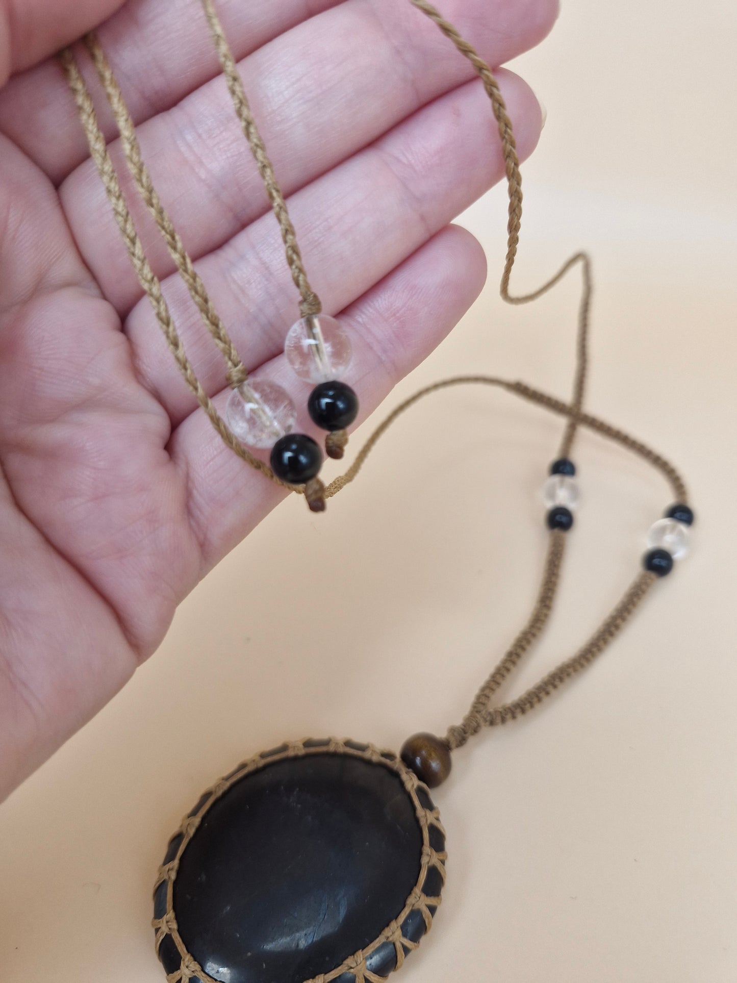 Macramé Shungite Necklace