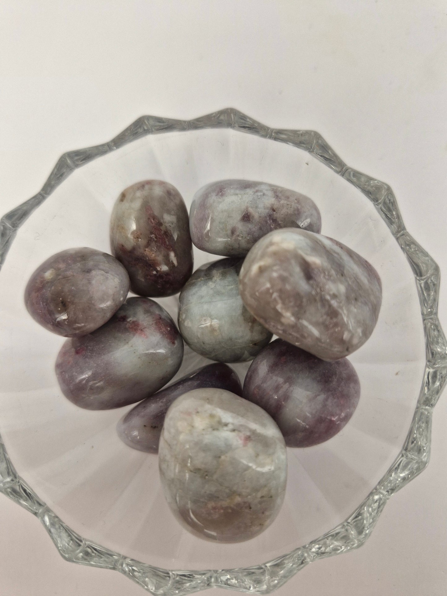 Pink Tourmaline on Quartz Tumble