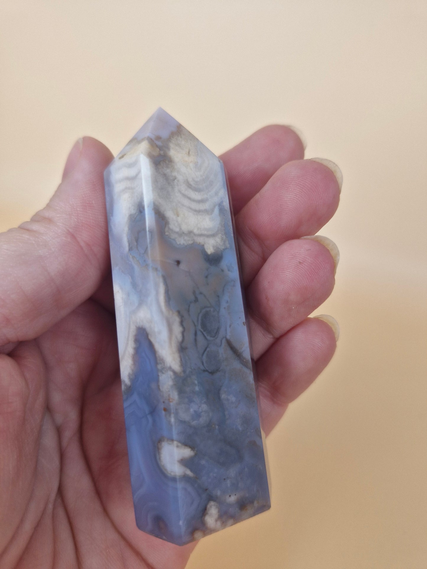 Blue Flower Agate Point