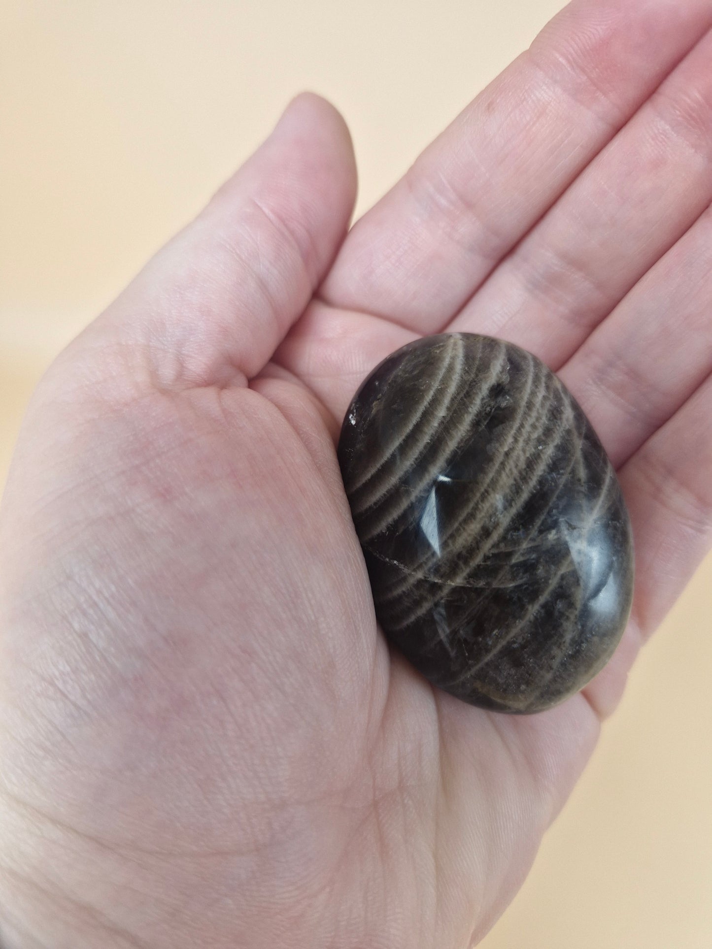 Black Moonstone Palm Stone - Intuitively Chosen
