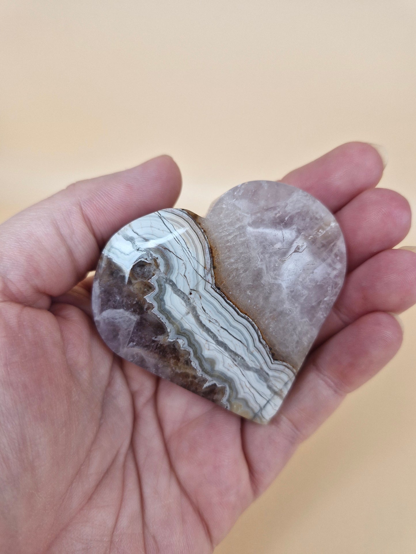 Amethyst Crazy Lace Agate Heart