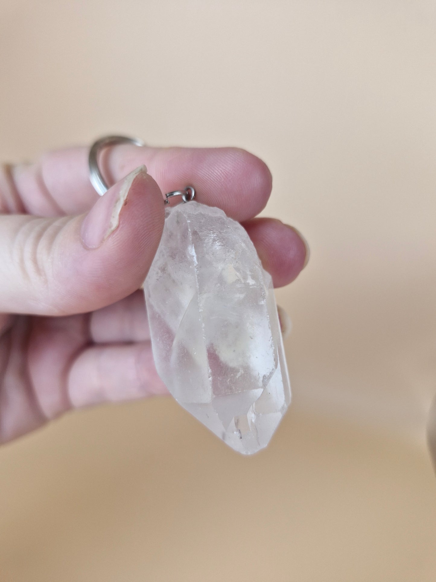 Clear Quartz Keyring