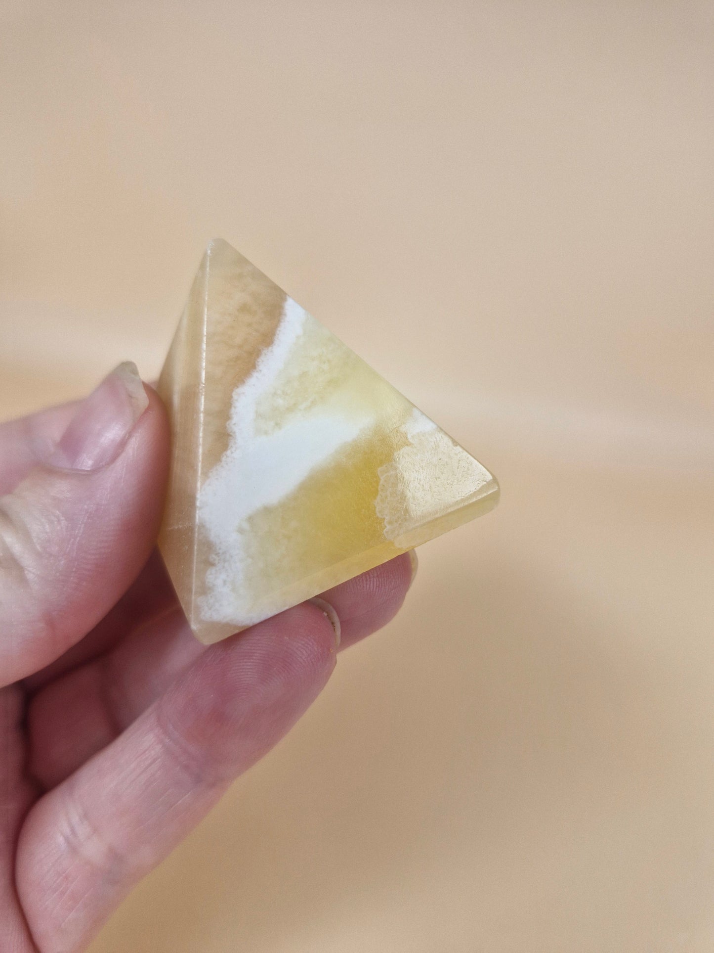 Mango Calcite Pyramid