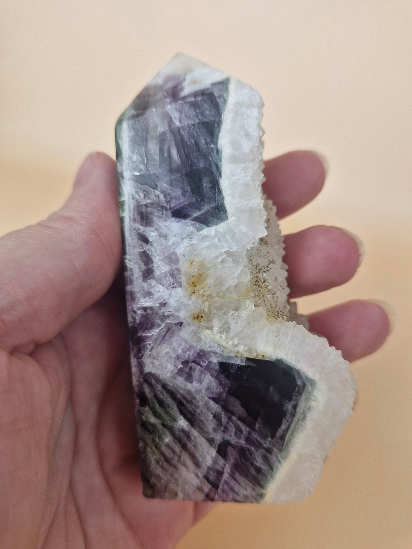 Fluorite with Quartz Tower