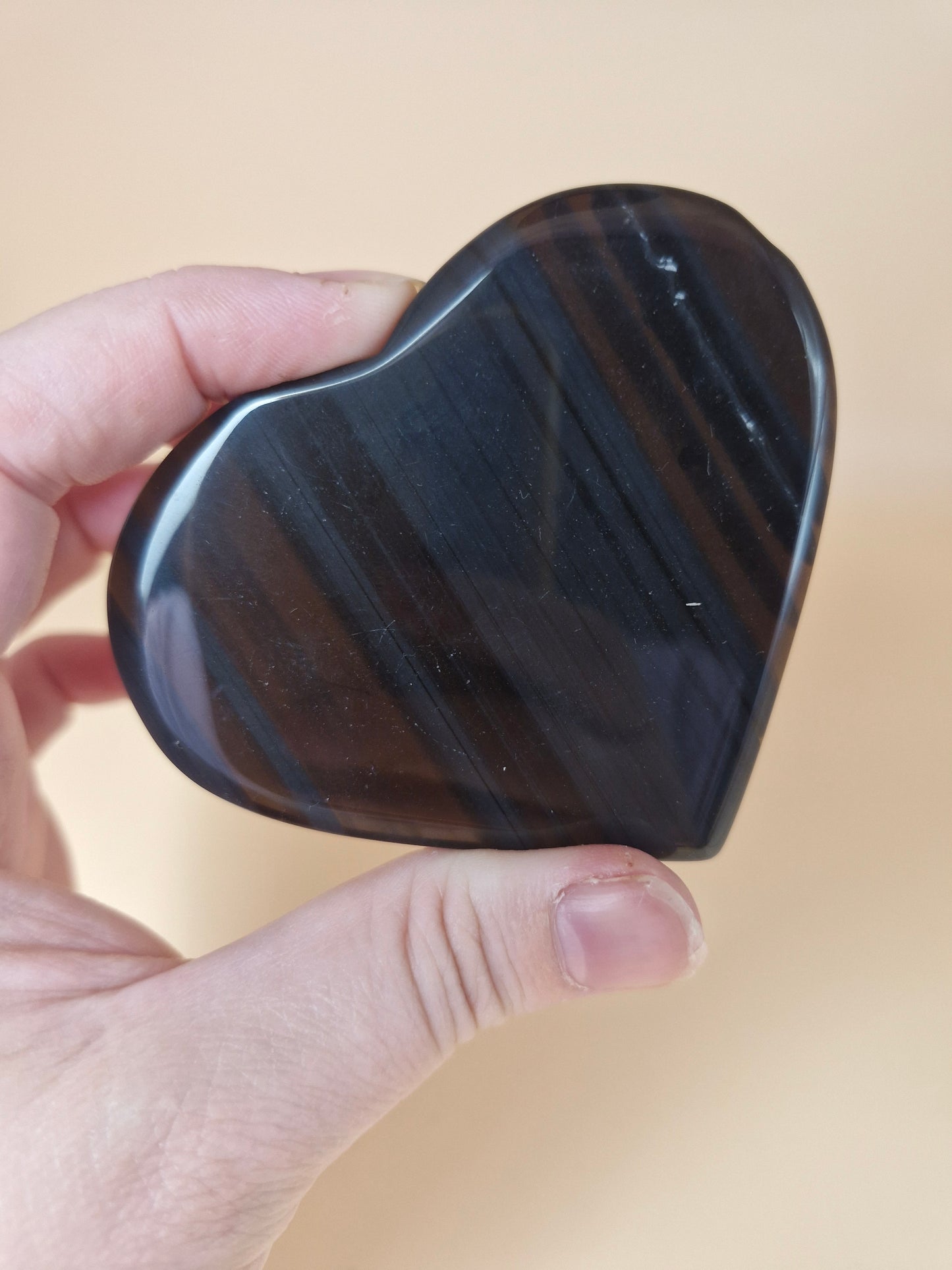 Midnight Lace Obsidian Heart - intuitively chosen