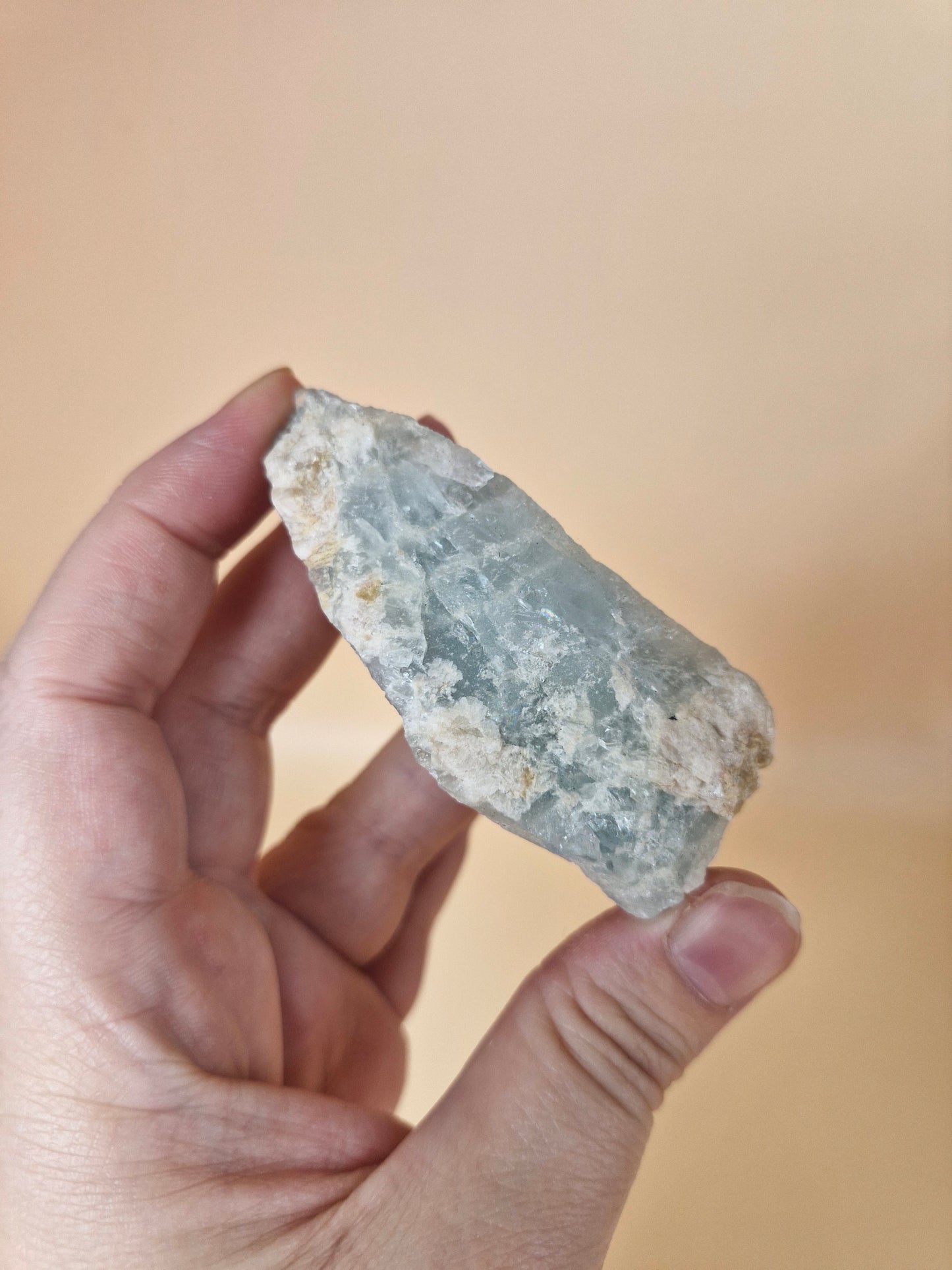 Blue Aquamarine Rough Piece (code 4)