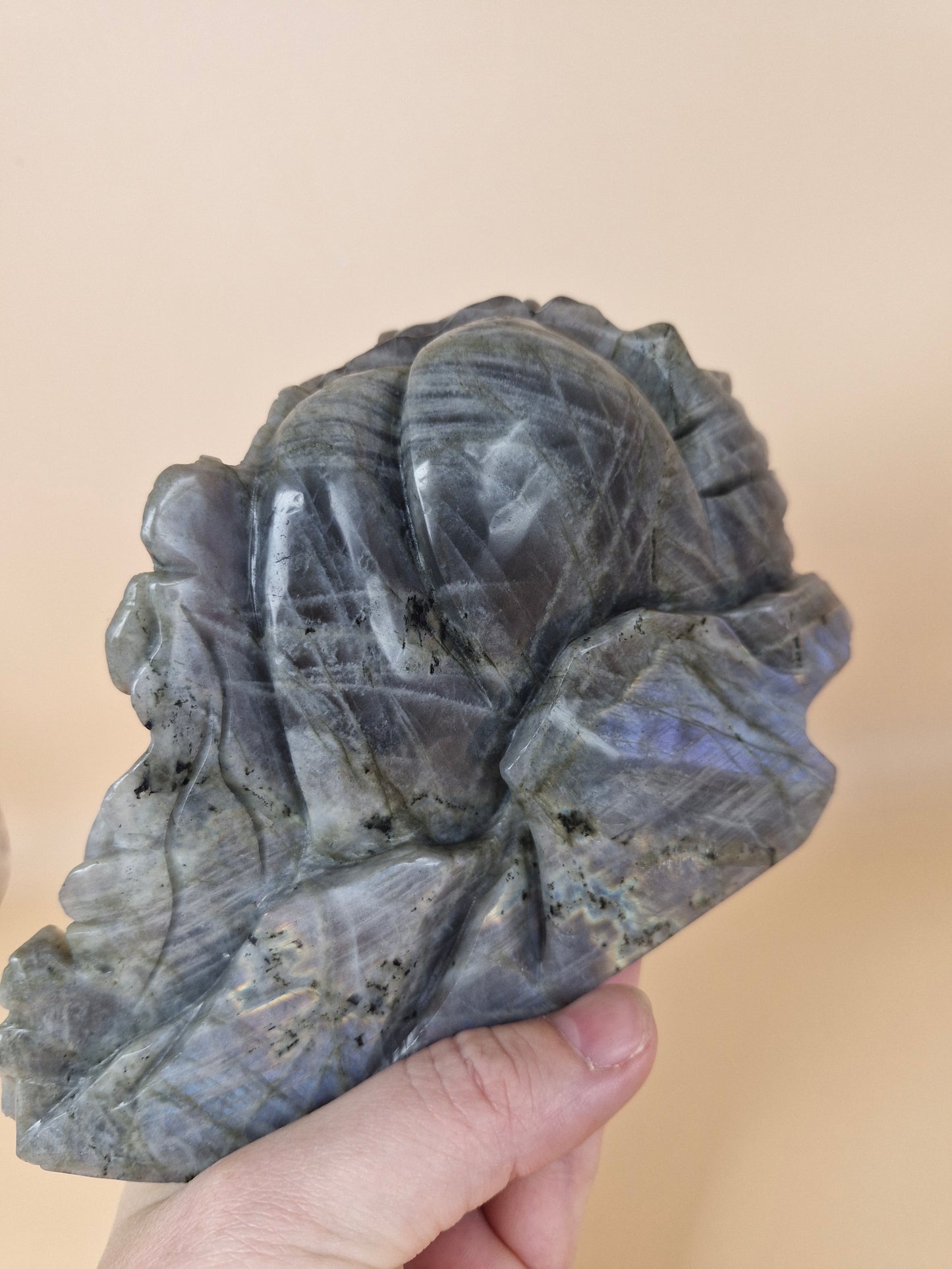Labradorite Chinese Water Dragon Carving