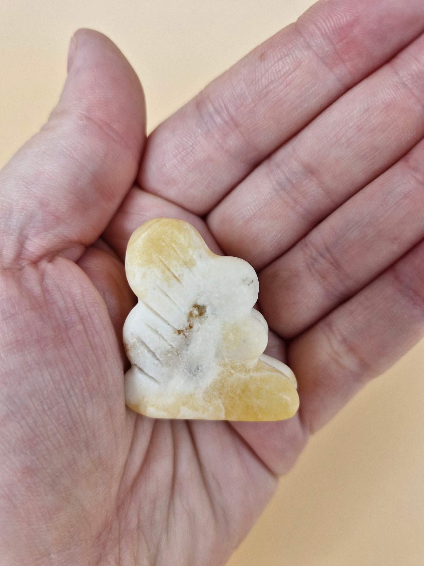 Mini Fairy Carving Yellow Calcite