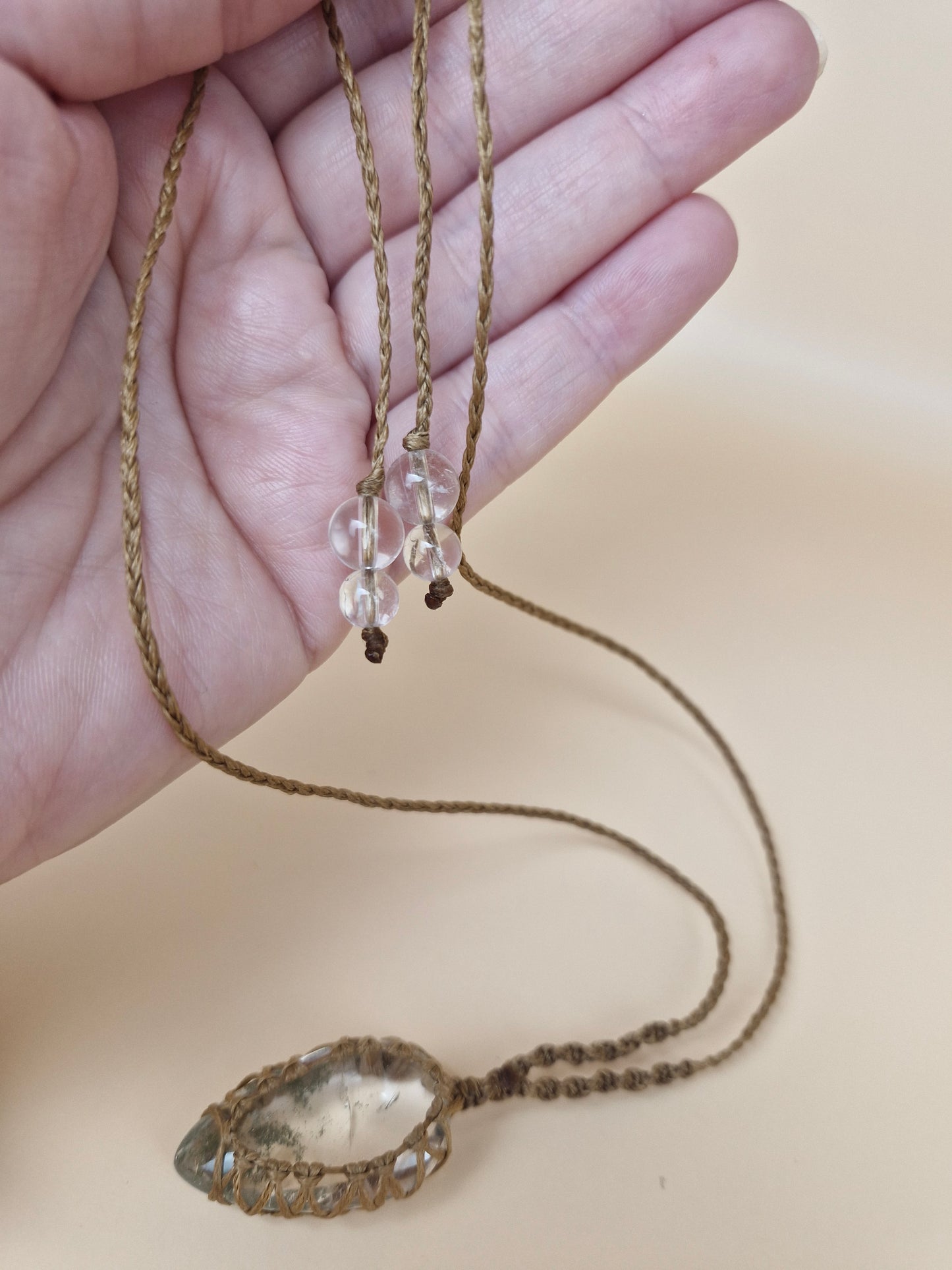 Macramé Garden Quartz Necklace