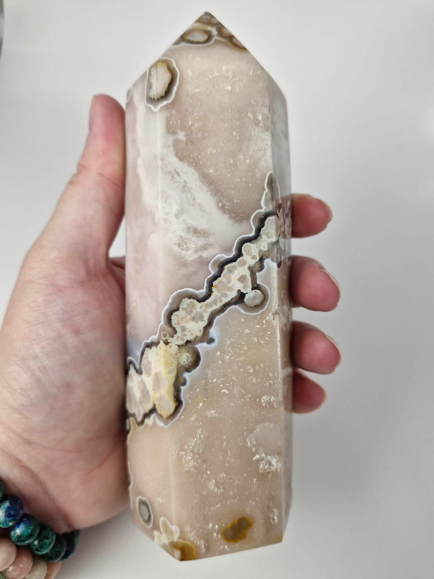 Flower Agate Tower - medium