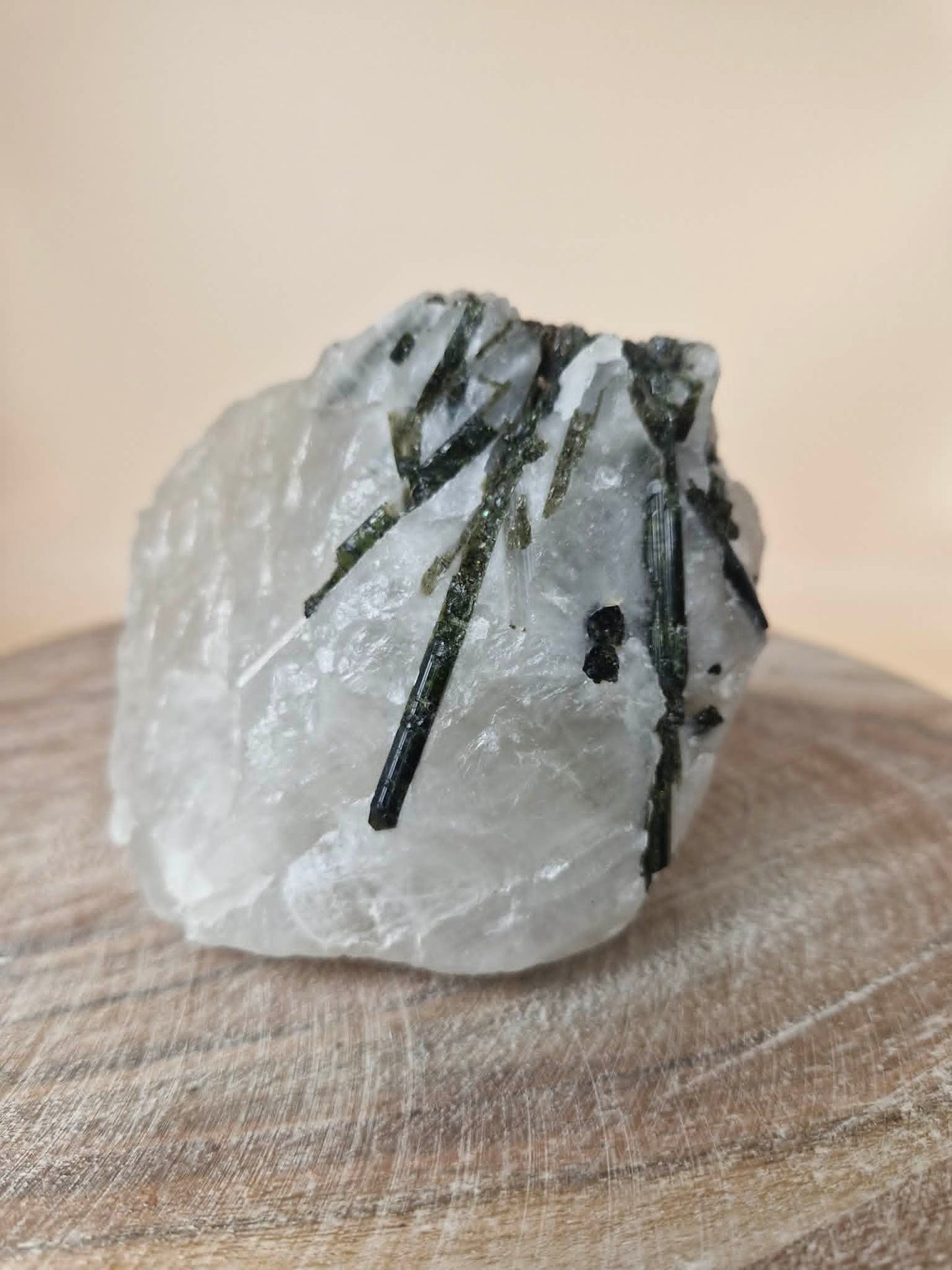 Quartz with Green Tourmaline Freeform