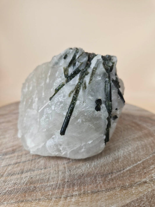 Quartz with Green Tourmaline Freeform