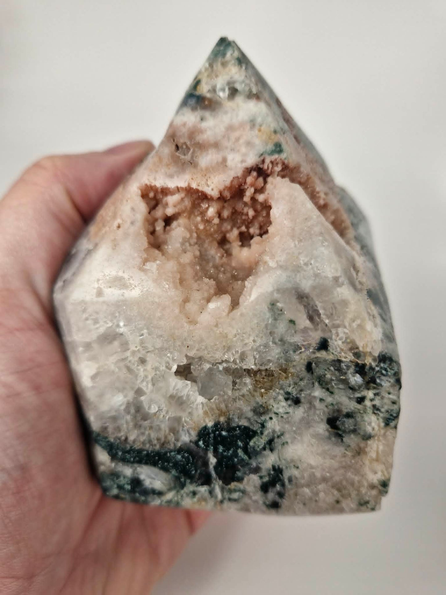 Pink Amethyst Pentagonal Tower