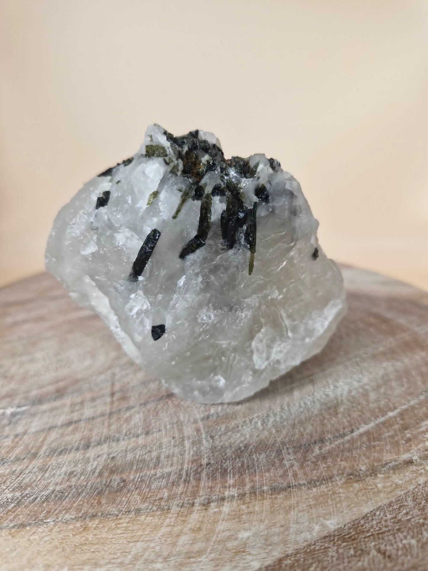 Quartz with Green Tourmaline Freeform