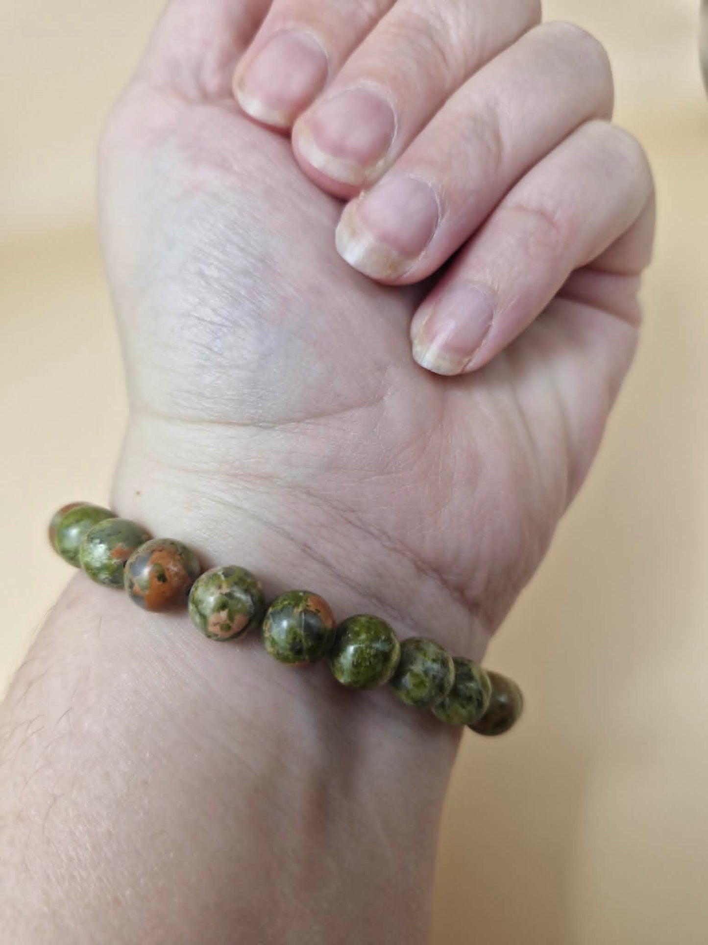 Unakite Bracelet - 8mm