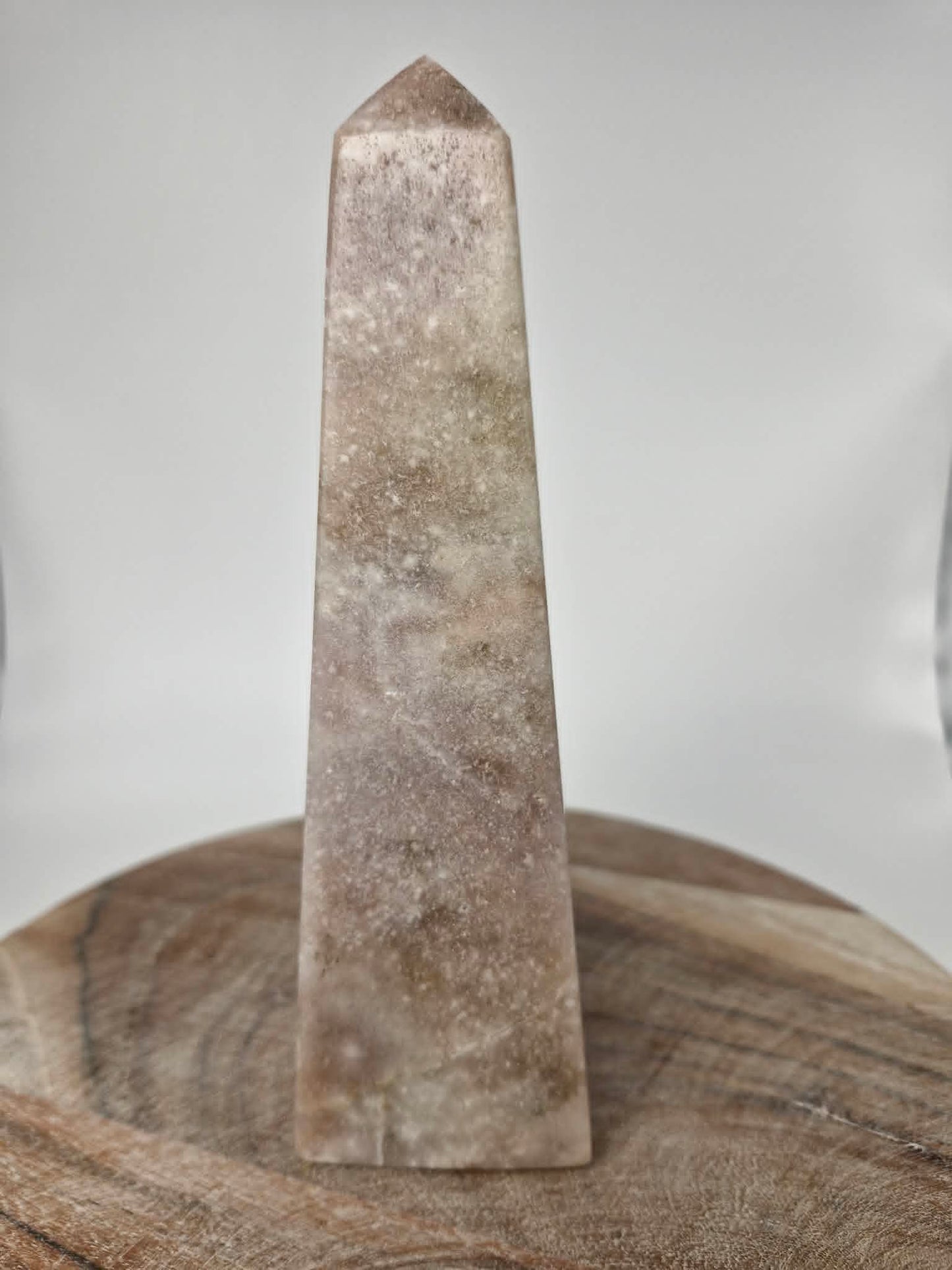 Pink Amethyst Tower with mini heart