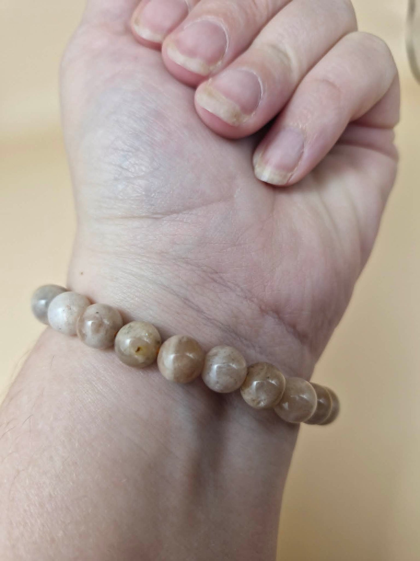 Peach Moonstone Bracelet - 8mm