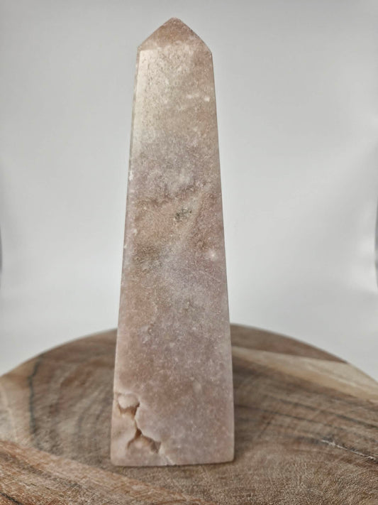 Pink Amethyst Tower with mini heart