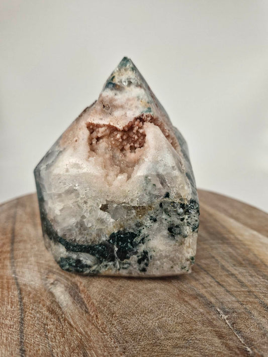 Pink Amethyst Pentagonal Tower