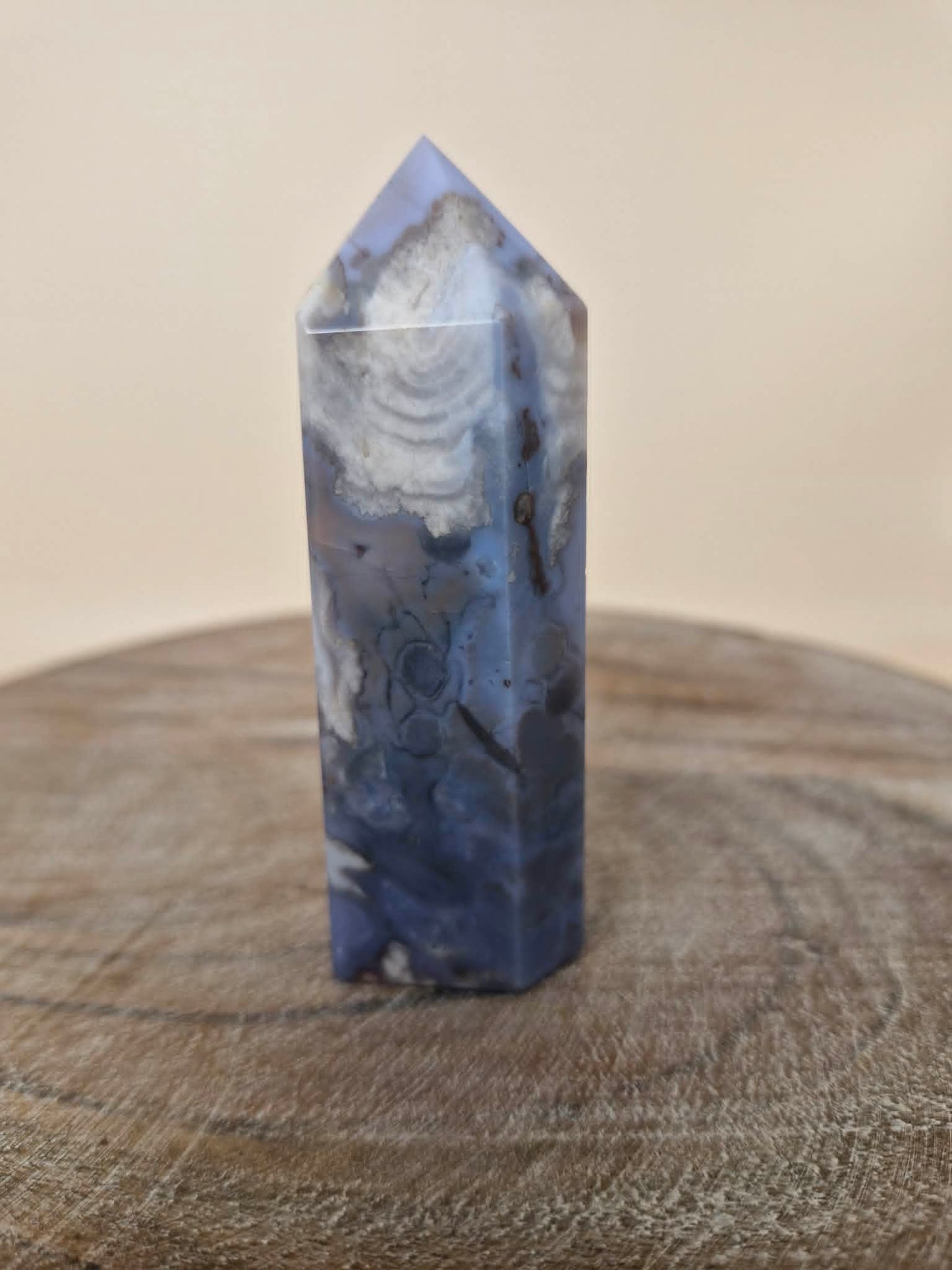 Blue Flower Agate Point