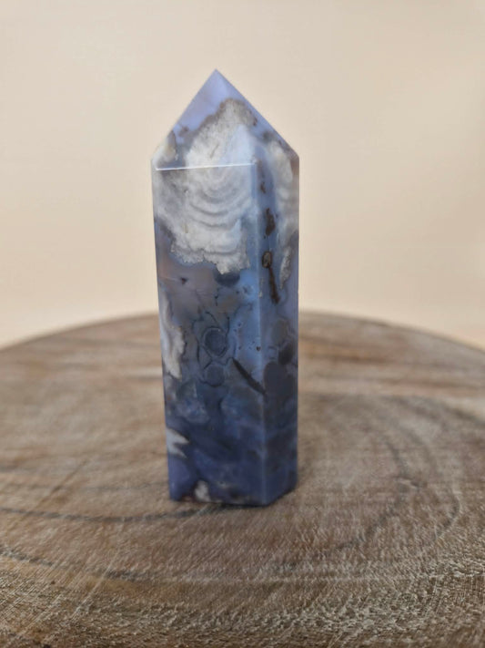 Blue Flower Agate Point