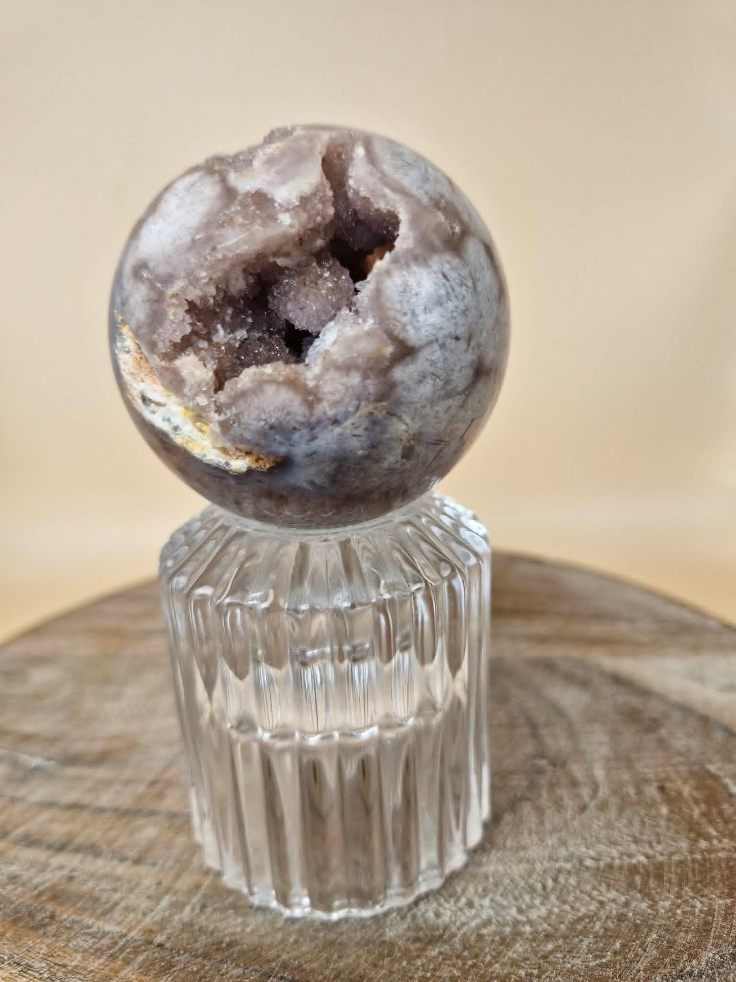 Pink Amethyst & Flower Agate Sphere