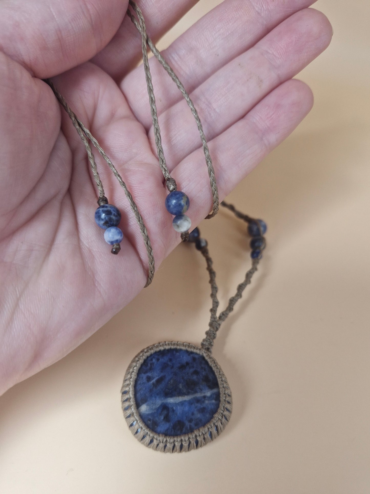 Macramé Sodalite Necklace