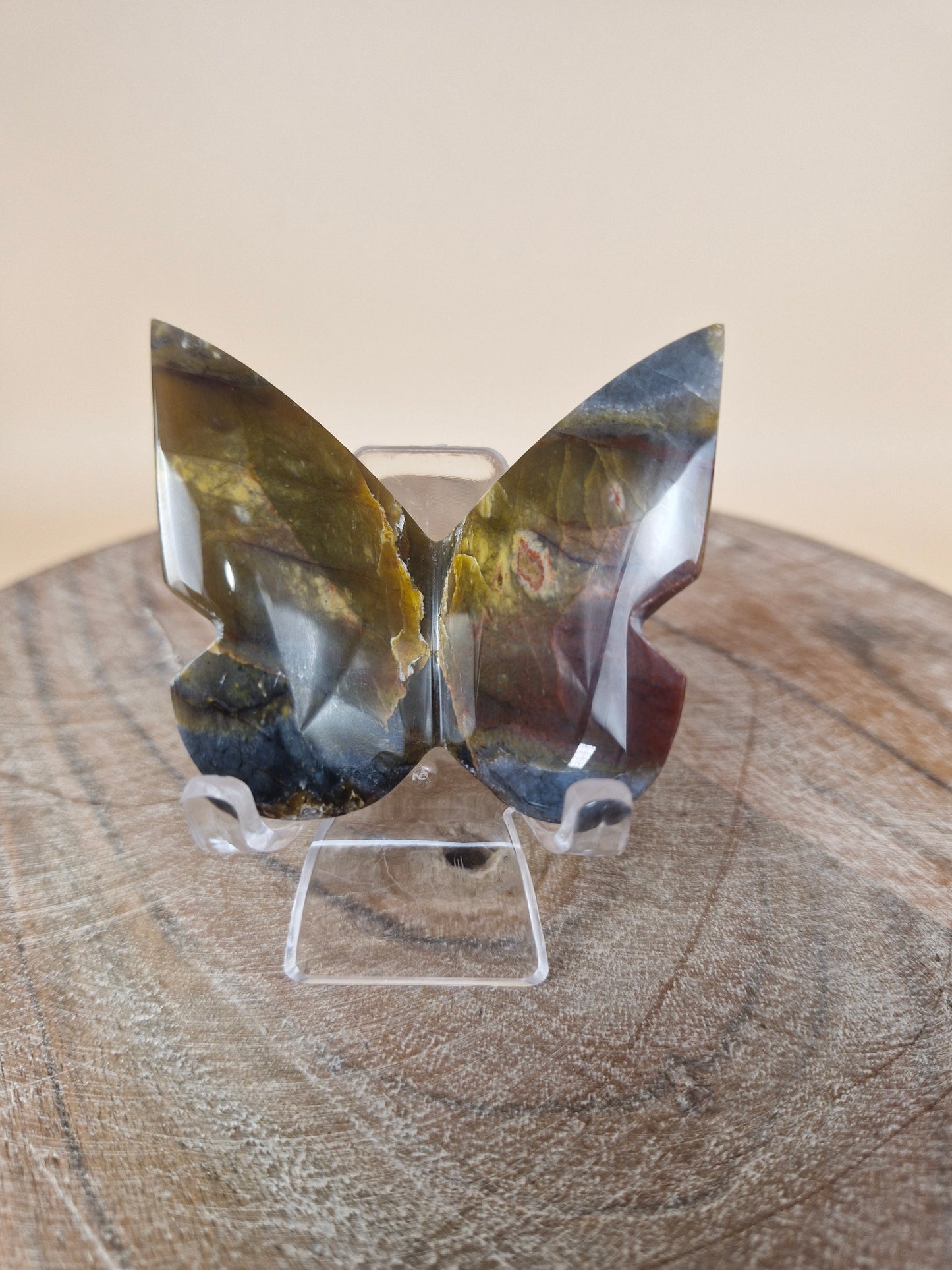 River Jasper Butterfly Carving (code B9)