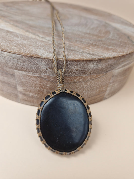 Macramé Shungite Necklace