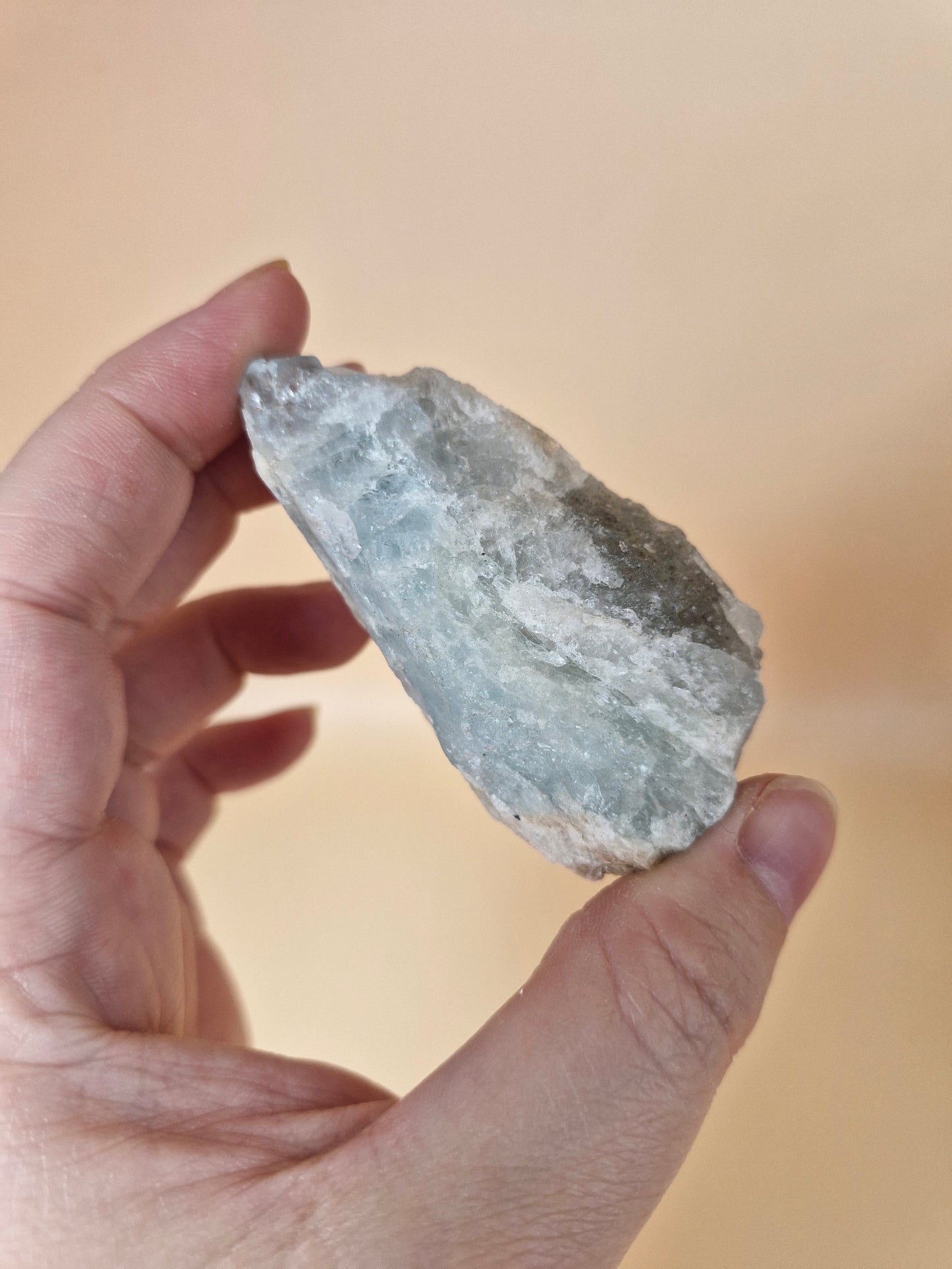 Blue Aquamarine Rough Piece (code 4)