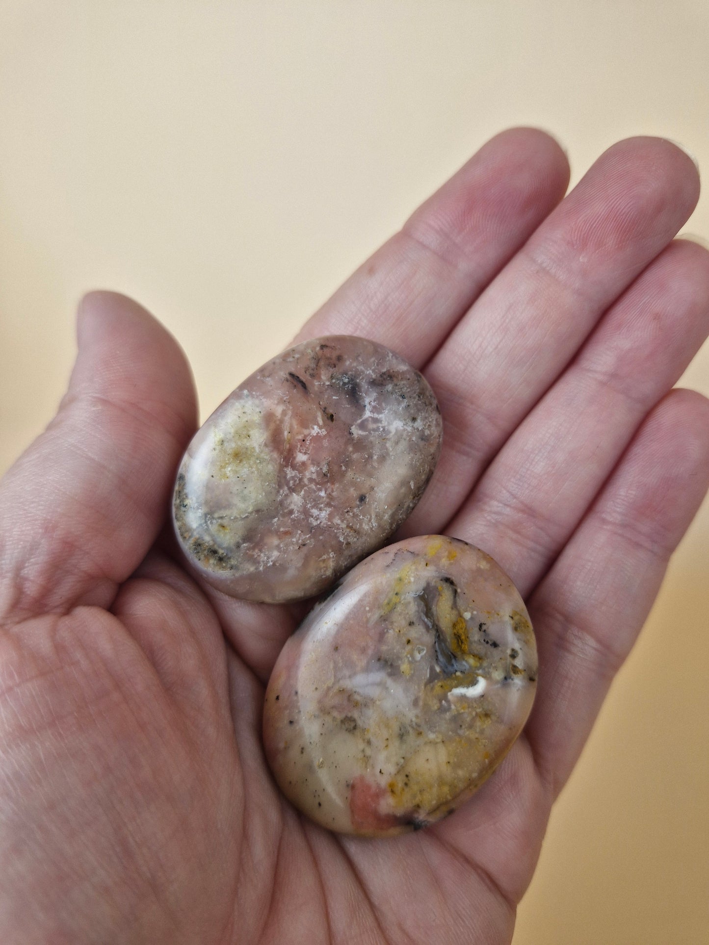 Pink Opal Flat Stone (Intuitively chosen)