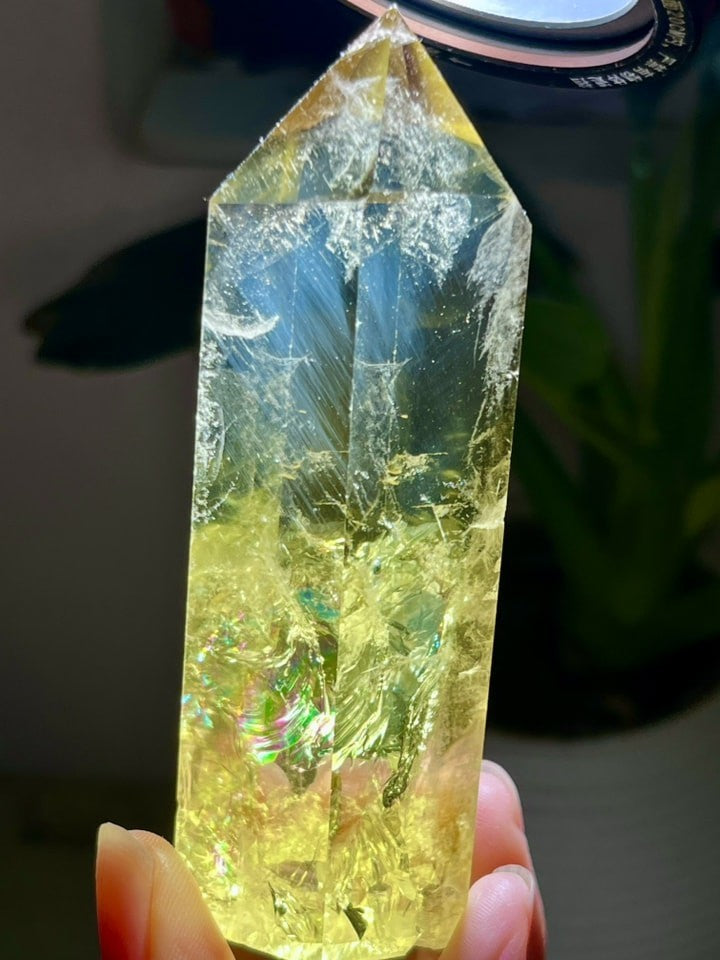 Natural Citrine with Blue Ghost Tower (code C3)