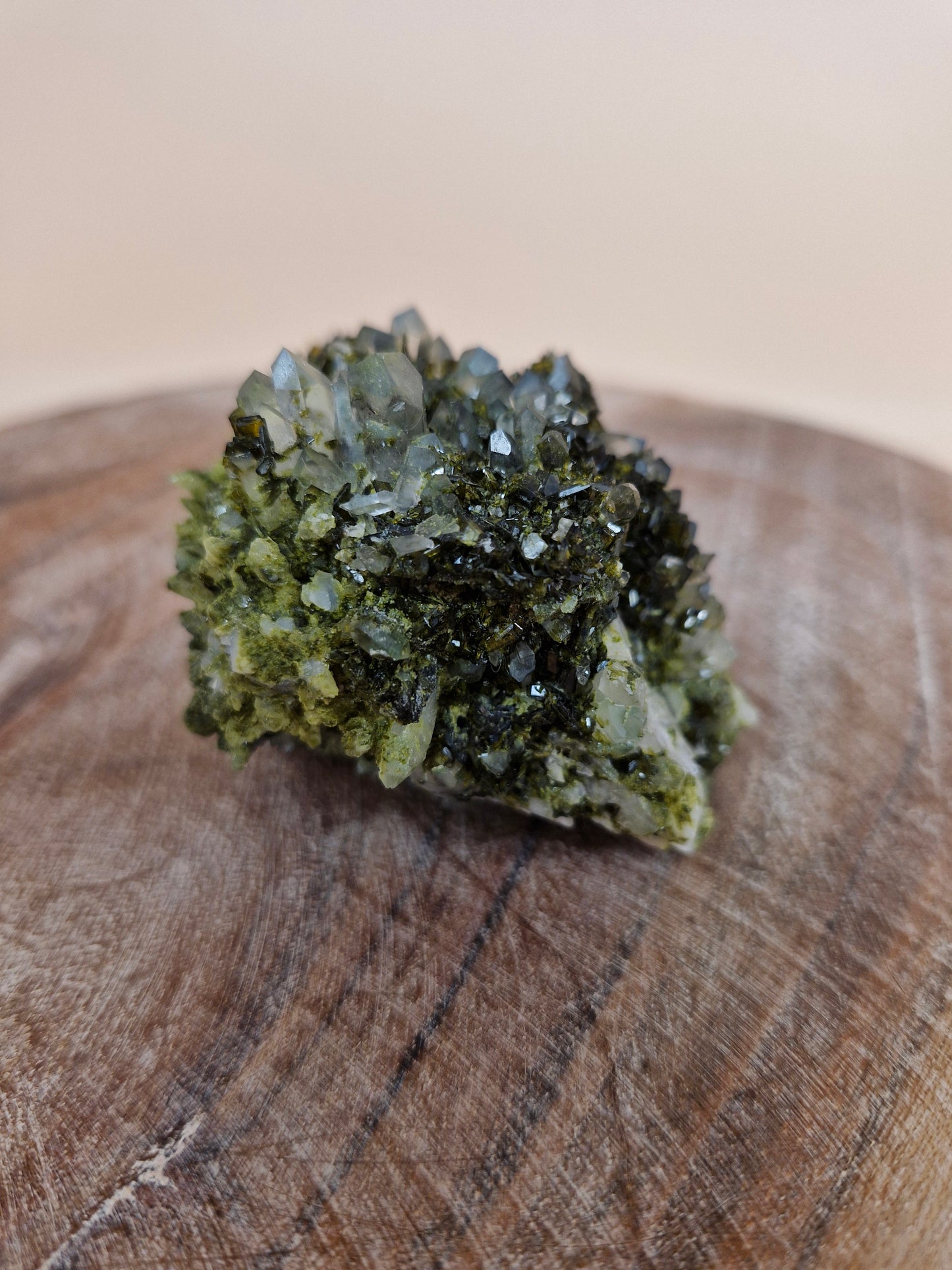 Epidote on Quartz Matrix (code E16)