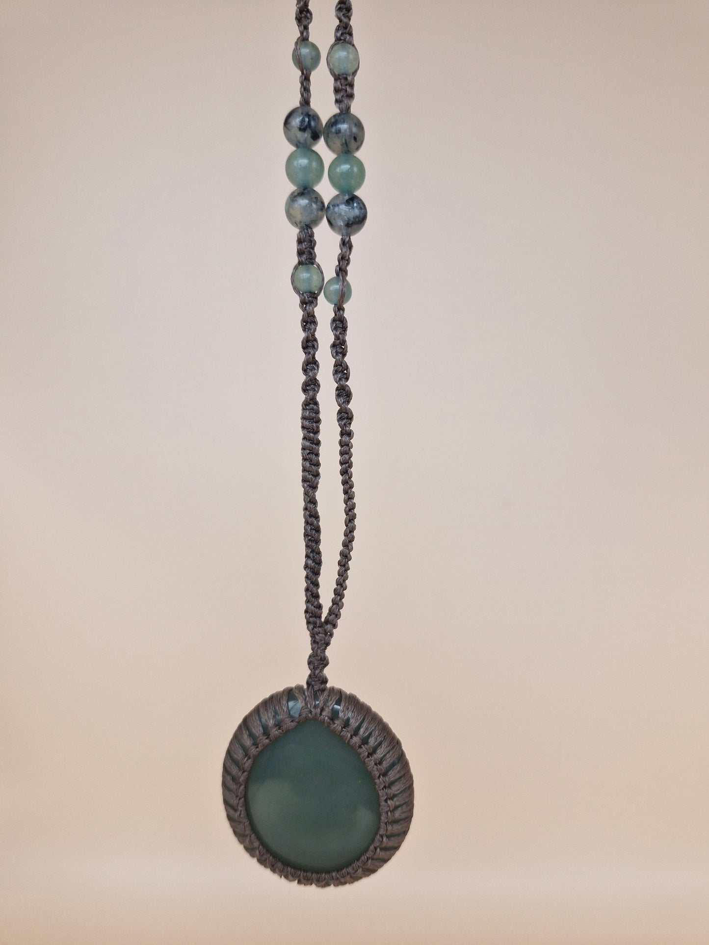 Macramé Green Aventurine Necklace