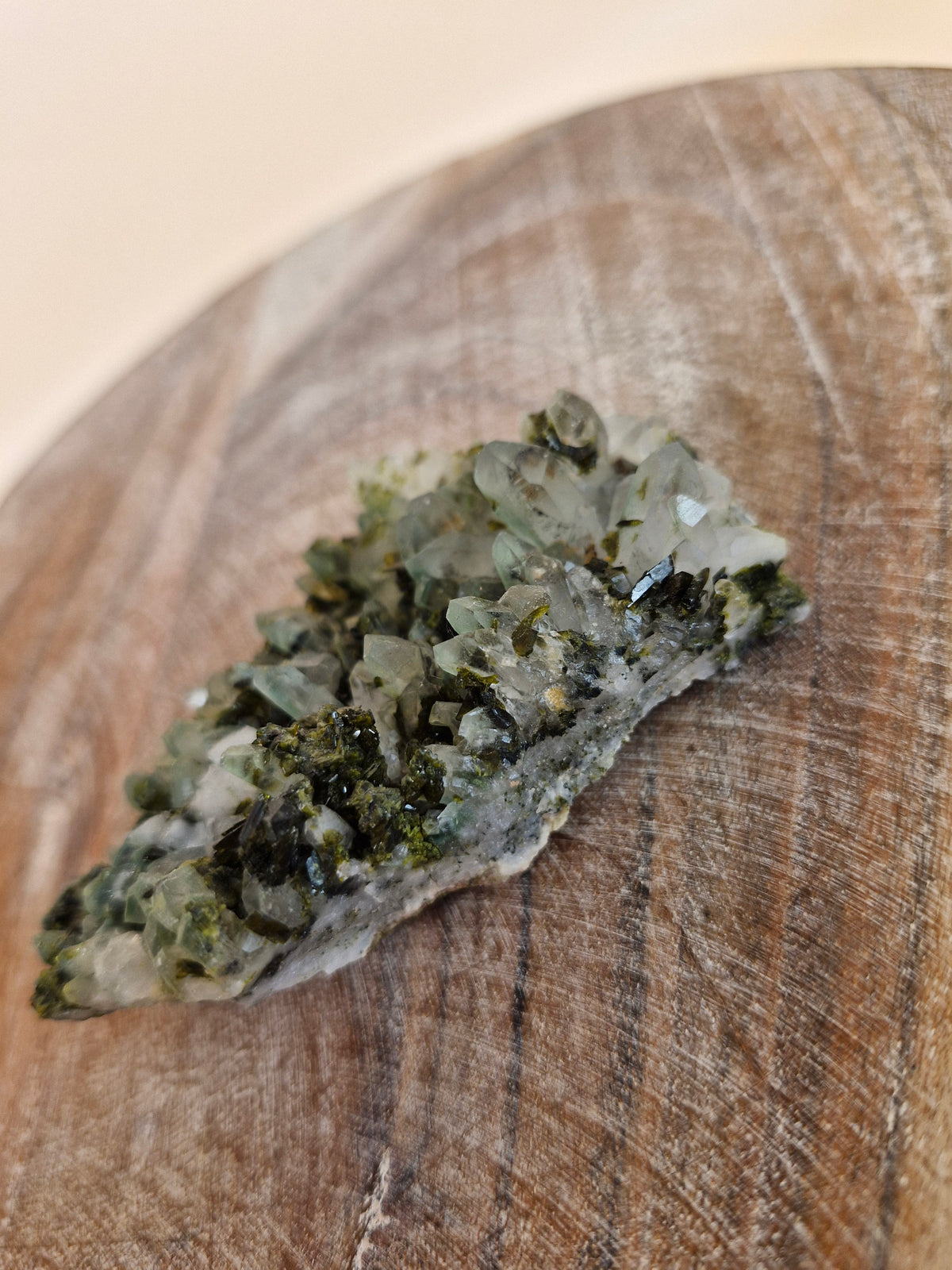 Epidote on Quartz Matrix (code E15)