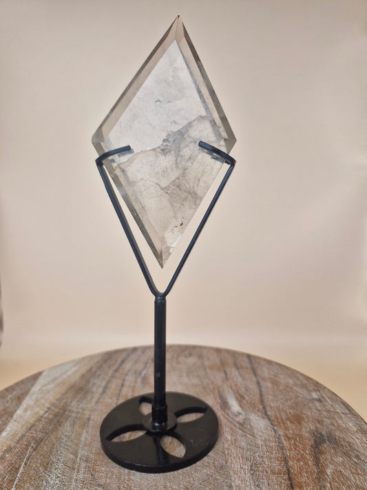 Smoky Quartz Diamond on Stand