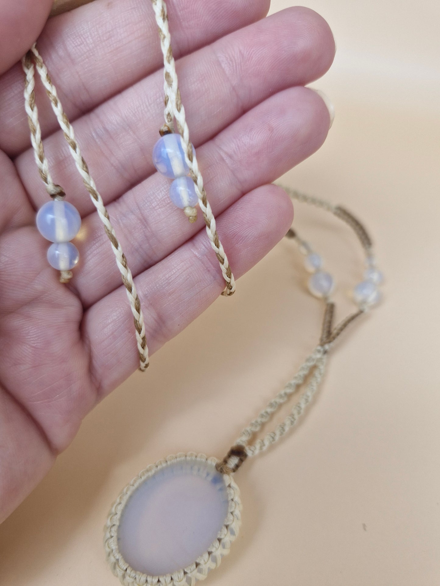 Macramé Opalite Necklace