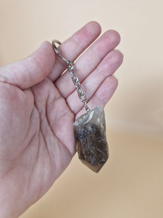 Smoky Quartz Keyring