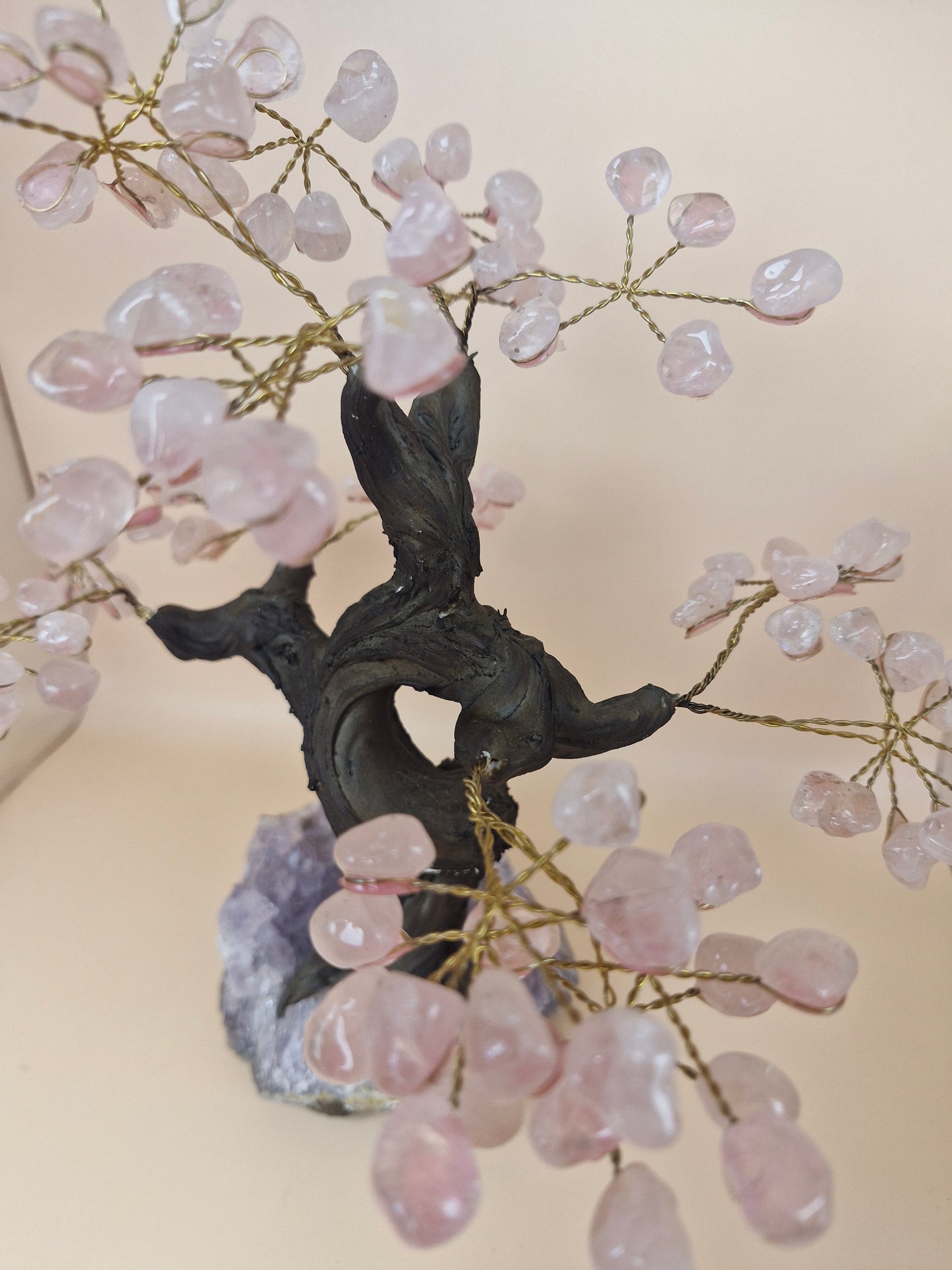 Rose Quartz Tree with Amethyst Base- 1.3kg