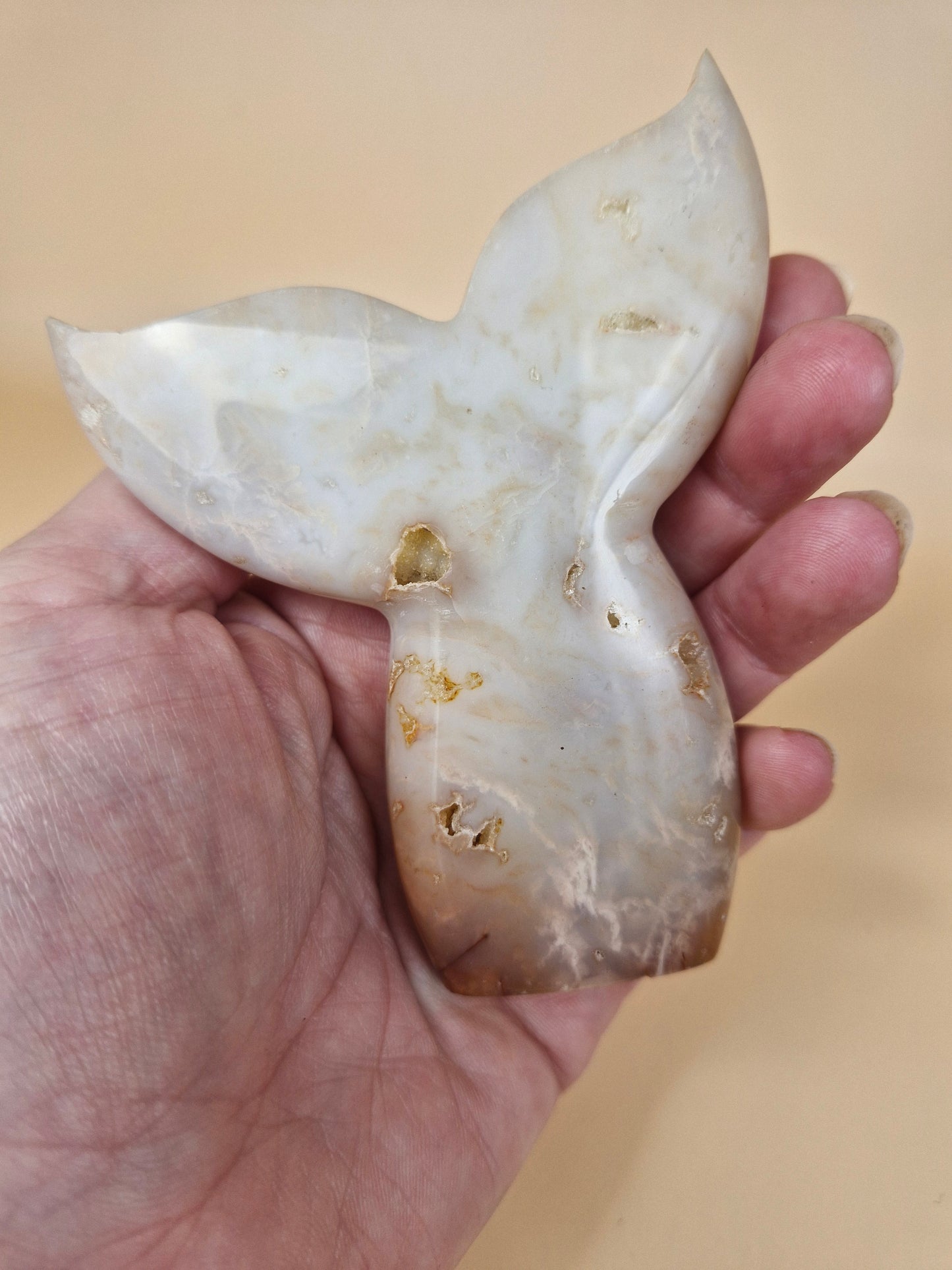 Carnelian Agate Mermaid Tale Carving (code MT2)
