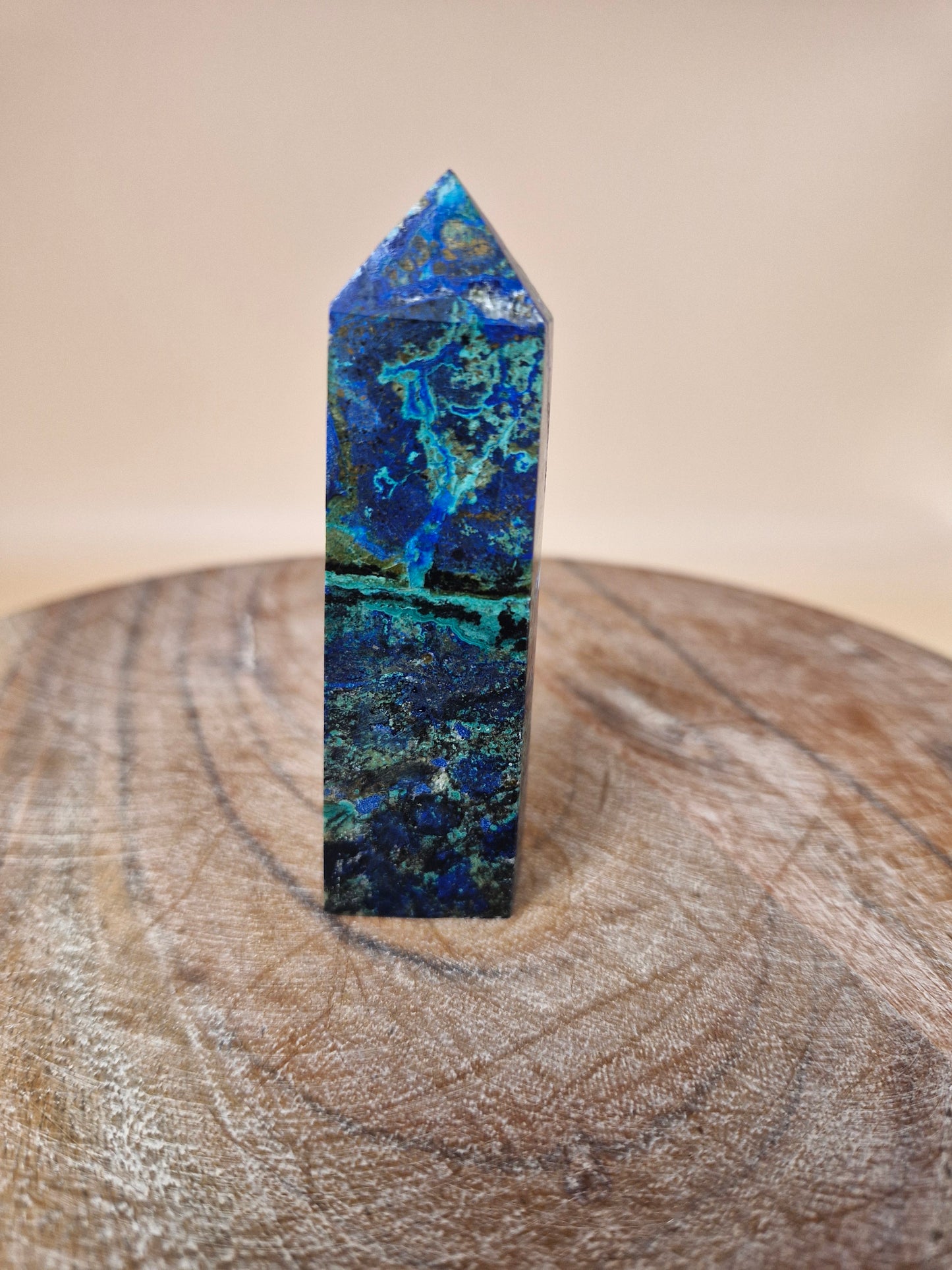 Azurite with Malachite Tower (code B3)