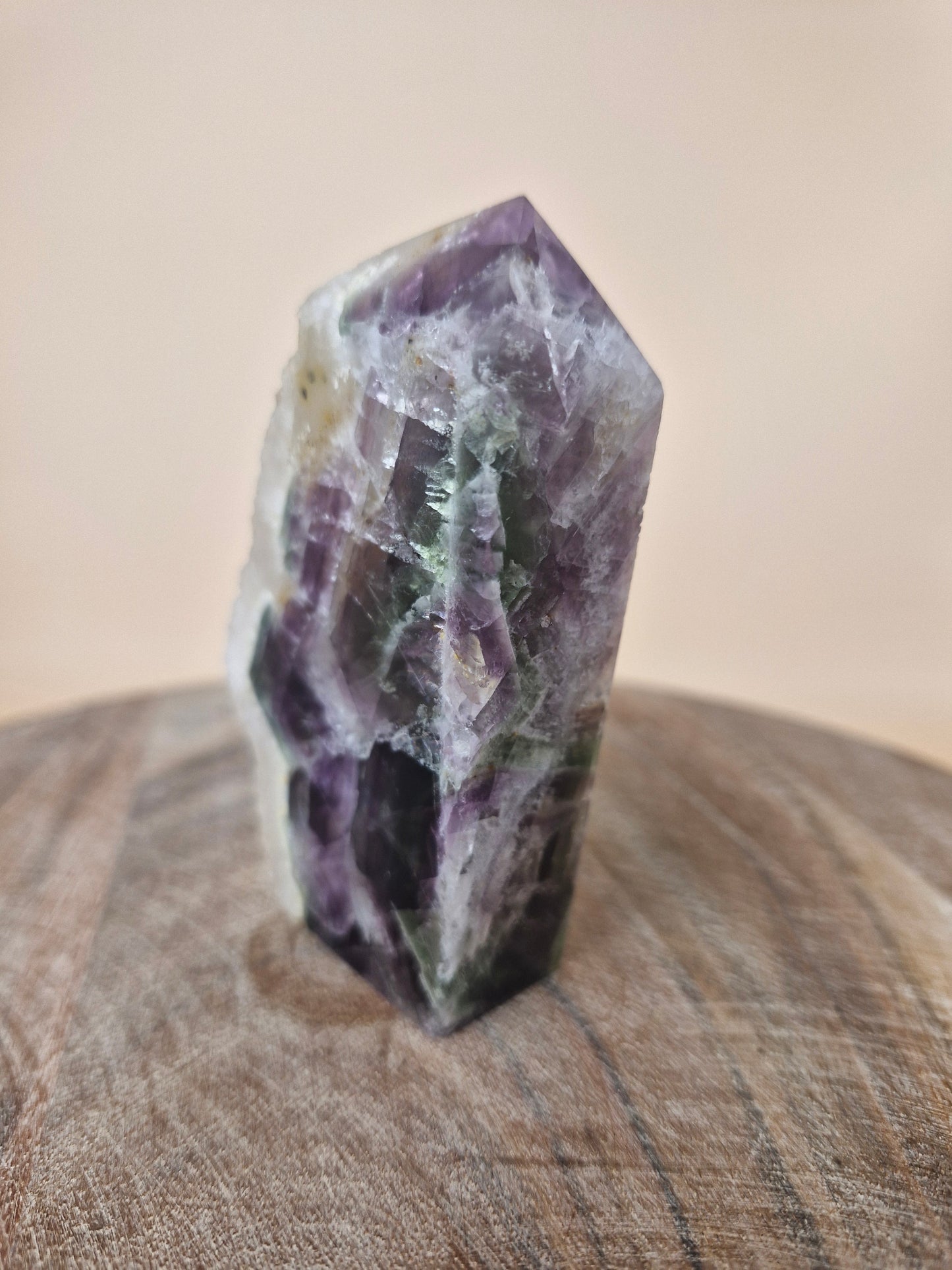 Fluorite with Quartz Tower