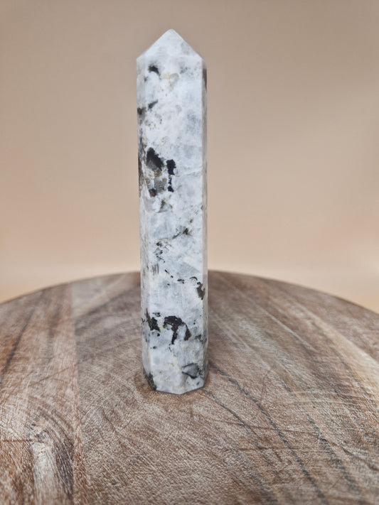 Rainbow Moonstone Point